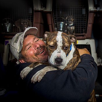 Greg Mahle with dog