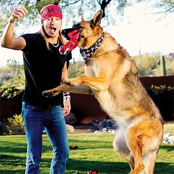 Brett Michaels with Dog